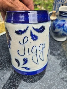 Bierkrug mit " Siggi " draufgedruckt Steinzeug, 13 cm hoch x 10 cm - Bild 1 von 11