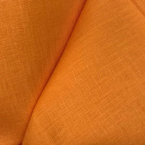 Tessuto Puro Lino Bellora 70 Arancio 50 Cm 5301 - Foto 1 di 5