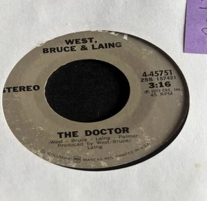 West, Bruce & Laing: The Doctor/Shake Ma Thing 45 Columbia Stereo VG+ vinyl - Picture 1 of 2