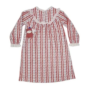 Lanz of Salzburg Nightgown Flannel Flame Resistant Sleepwear Size XS 4-5 Red NEW - Picture 1 of 16
