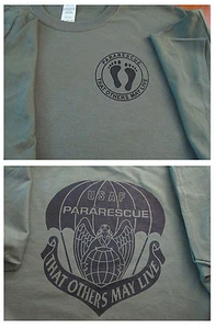 PARARESCUE That Others May Live USAF Silk Screen T-Shirt LARGE Gildan Ultra 6 oz - Picture 1 of 4