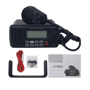 IC-M412 25W Fixed Mount VHF Marine Transceiver w/ Handheld Microphone - Zdjęcie 1 z 8