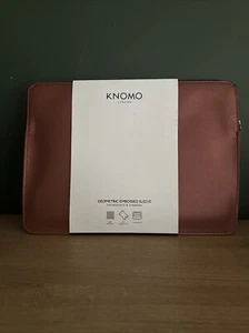 KNOMO Geometric Embossed Sleeve - Macbook 12” & 12” Laptop Ultrabooks - Copper - Photo 1/2