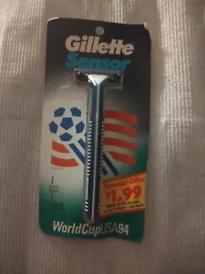 Lama maniglia rasoio metallo sensore Gillette 1994 Coppa del Mondo USA 94 - Foto 1 di 11