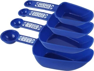 Measuring Spoons and Cups Set, 8 Measurements, Dual-Sided, Blue/Green - Picture 1 of 3