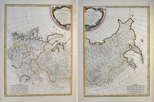 Pair of Maps of Empire Russia by Rigobert Bonne: (1) Occidentale (2) Orientale - Picture 1 of 8