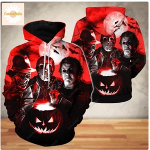 Halloween Horror Characters 3D HOODIE HALLOWEEN GIFT CHRISTMAS GIFT BEST PRICE - Picture 1 of 3