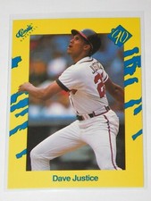 1990 CLASSIC UPDATE YELLOW DAVE JUSTICE CARD #T97