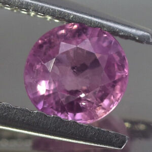0.76CT AWESOME AA 5.1MM ROUND HEATED ONLY PINK SAPPHIRE NATURAL