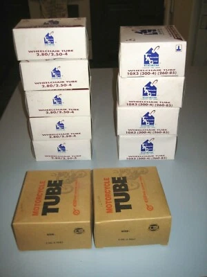 Lote de 11 tubos de motocicleta para cadeira de rodas scooter mobilidade 2.80/2.50-4 10x3 300-4 + - Imagem 1 de 4