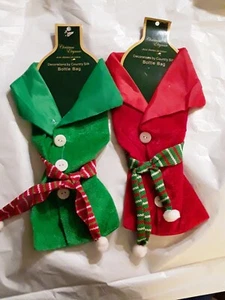 Bottle Bag, Wine Festive Christmas Elegance Country  B - Picture 1 of 1