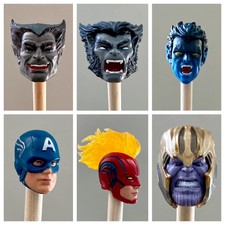 Marvel Legends Armored Thanos Beast Nightcrawler Shadow King Lobo BAF Head UPICK