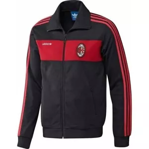 adidas Size XS AC Milan Beckenbauer Soccer Track Jacket Full Zip Stripes - Picture 1 of 8