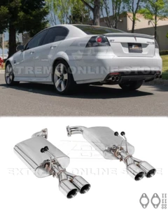 3" Axle Back Quad Tips Exhaust Fits 08-09 Pontiac G8 T-304 Dual Muffler New - Picture 1 of 22