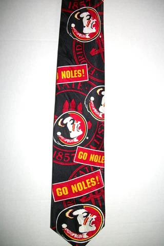 FLORIDA STATE University SEMINOLES Silk Tie GO NOLES Ralph Marlin Sport 1994 USA Cover