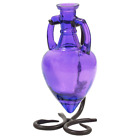Couronne - Amphora Recycled Glass Vase & Metal Stand - Purple
