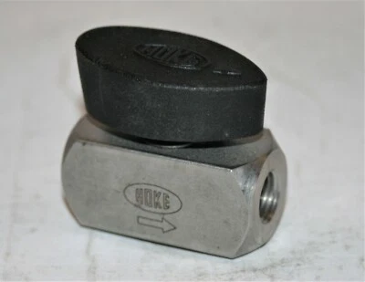 1/4 FNPT 316ss Quarter Turn Plug Valve (3000 Psig) Hoke 7312F4Y - Image 1 of 4