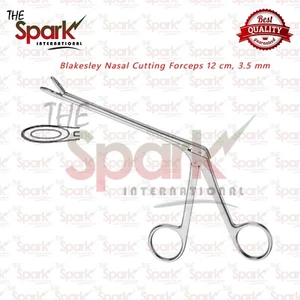 Pinzas de corte nasal Blakesley 12 cm, taza de 3,5 mm instrumentos otorrinolaringología rectos - Imagen 1 de 3