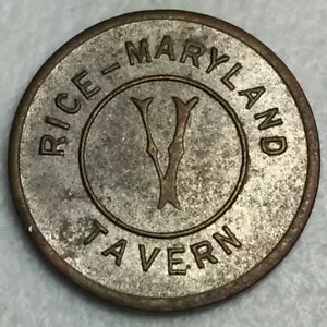 RICE-MARYLAND TAVERN G/F Vc DRINKS MAVERICK TOKEN (ST. PAUL MN) - Bild 1 von 6