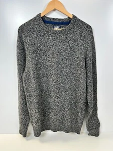 Lands End grauer Pullover 100% Lammwolle Langarm Pulli Größe Large Herren - Bild 1 von 5