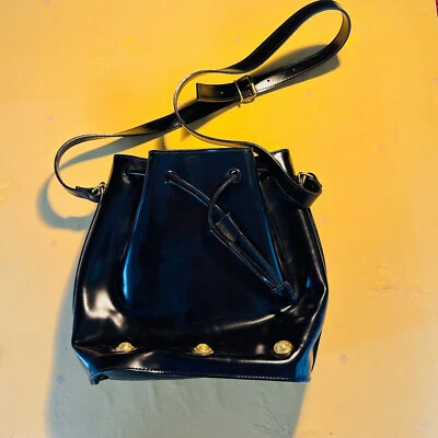 Melange Black Purse Handbag Shoulder Hobo Bag Italian Design - Image 1 of 4
