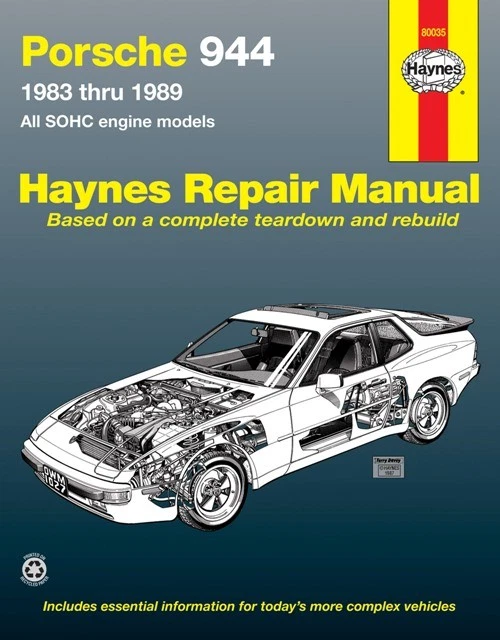 Porsche 944 Haynes 1983-1989 servicio reparación taller manual libro guía 6576 Foto 1 de 1