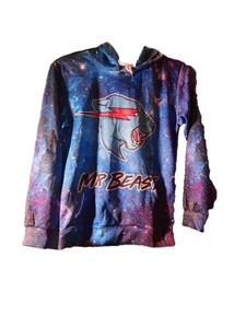 NEW ! MR BEAST Galactic Stars Pull Over Hoodie Size M - Picture 1 of 2
