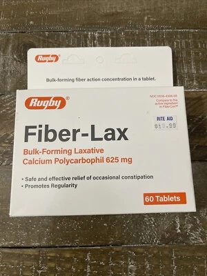 Rugby Fiber-Lax 60 Tablets - Image 1 of 3