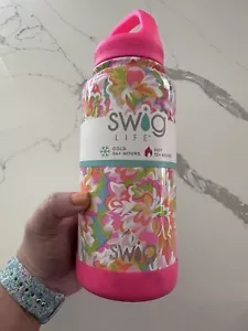 New Swig Pink Hawaiian Punch Water Bottle XL 30oz Insulated Screw Top - Picture 1 of 12