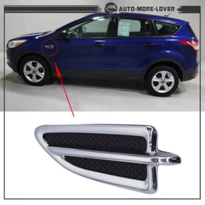 Left Driver Side Fender Vent Chrome Emblem Moulding For 2013-2015 Ford Escape - Picture 1 of 14