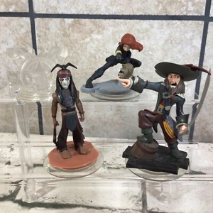 Disney Infinity Lot Captain Barbossa Tonto Black Widow Texas Rangers - Picture 1 of 11