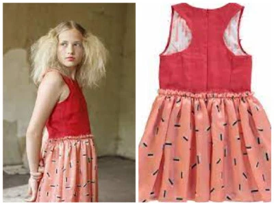 VESTIDO HILDA HENRI ROSA LINO SIN MANGAS PATIO ENCANTADO NIÑA 4 ❤️ Foto 1 de 4