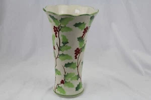 Holly and Berry Weihnachtsvase Andrea von Sadek 8 Zoll - Bild 1 von 3