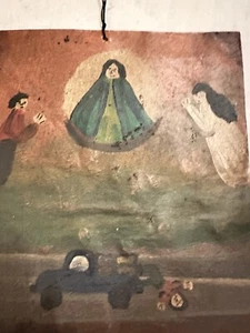 Retablo Ex Voto Mexican Artist Pablo Ortega Very Dramatic Tin Art Work GORGEOUS - Picture 1 of 10