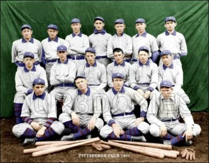 1901 Pittsburgh Pirates Photo 11X14 - Wagner Clarke Chesbro COLORIZED - Picture 1 of 1