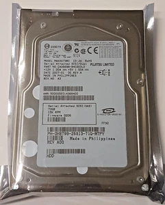 73.5 GB SAS Fujitsu MAX3073RC 15000rpm 16MB HDD 3.5" interne Festplatte Neu - Bild 1 von 1