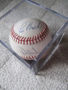 Rickey Henderson / Lou Brock Dual Auto Baseball ,PSA - Picture 1 of 10