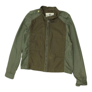 Chaqueta verde Lucky Brand | Estilo militar informal con cremallera completa vintage para mujer - Imagen 1 de 4