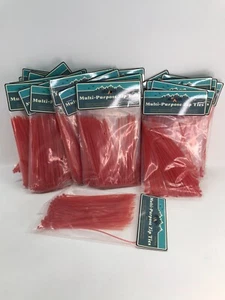 multi purpose zip ties 100 pack lot of 24 - red - Picture 1 of 4