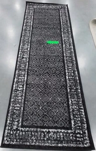 BLACK / SILVER 2'-6" x 8'-0" Spot on Rug, Reduced Price 1172768508 ADR110A-28 - Picture 1 of 4