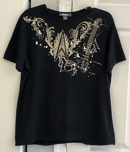 UNISEX “GUITAR” GRAPHICS T-SHIRT SIZE M BY HERITAGE 1981 - Picture 1 of 21