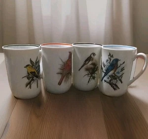 Vintage Chadwick Miller Wildvögel Tassen 4 Stück Tee Kaffee Heißgetränke Tassen - Bild 1 von 4