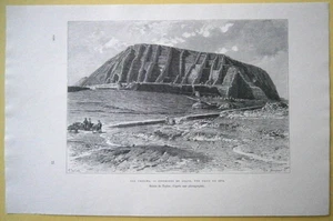 1893 Reclus print DEPOSITS OF GUANO ON CHINCHA ISLANDS, PERU, #43 - Picture 1 of 1