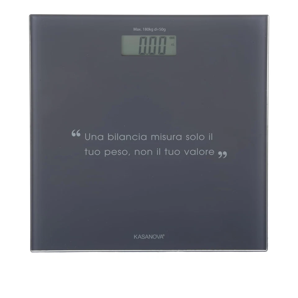 Bilancia Pesapersone Digitale Grigia Con Scritta - Immagine 1 di 4