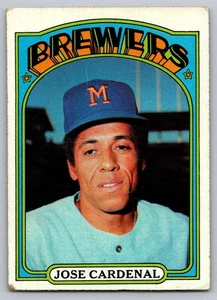 1972 Topps Jose Cardenal #12 - Milwaukee Brewers - Picture 1 of 2