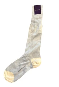 NEW Ralph Lauren Purple Label Extra Long Cotton Blend Socks Italy Made 9-11 NWT - Picture 1 of 9