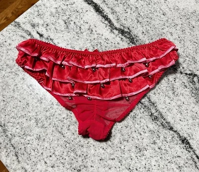NUEVO Victoria's Secret De Colección Sexy Pequeña Cosa Satén Jingle Bell Navidad Panty GRANDE L Foto 1 de 4