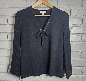 Suéter deportivo de lana para mujer St. John P fiesta navideña - Imagen 1 de 14