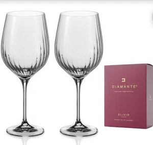 Diamanté Mirage Collection Red Wine Glasses - Set of 2 - Picture 1 of 2