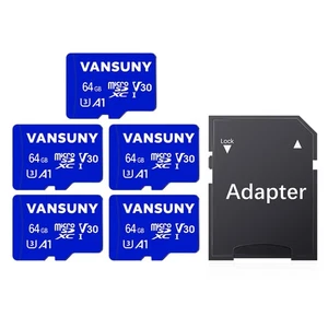 Micro SD Card 64GB 5 Pack microSDXC Memory Card with SD Adapter A1 App Perfor... - Picture 1 of 7